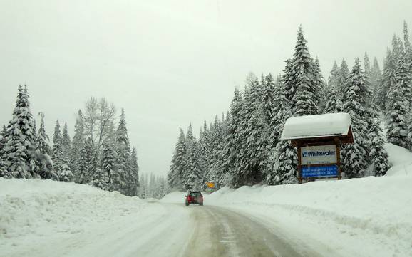 Central Kootenay: Accès aux domaines skiables et parkings – Accès, parking Whitewater – Nelson Central Kootenay: Accès aux domaines skiables et parkings – Accès, parking Whitewater – Nelson