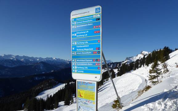 Tölzer Land: indications de directions sur les domaines skiables – Indications de directions Brauneck – Lenggries/Wegscheid Tölzer Land: indications de directions sur les domaines skiables – Indications de directions Brauneck – Lenggries/Wegscheid
